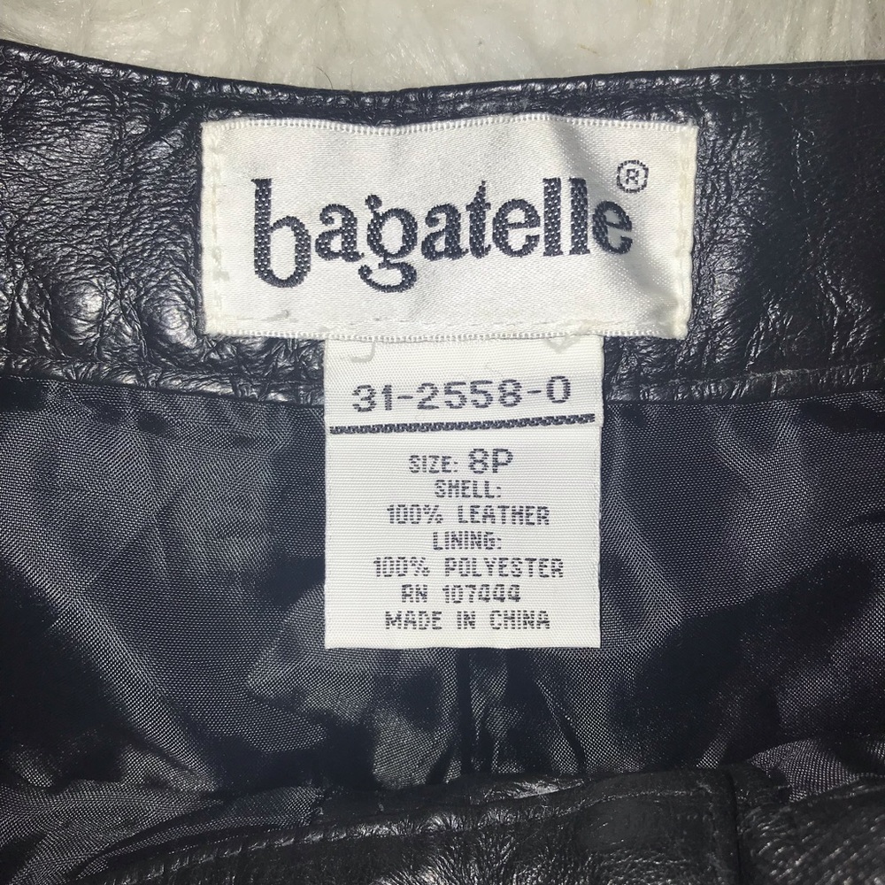 Vintage Black Leather Pants - Picture 2 of 2